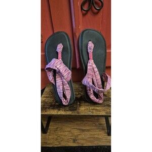 New Santiro Size Large 9-10 Bright Pink Heather Yoga Mat Bottom  Comfort New